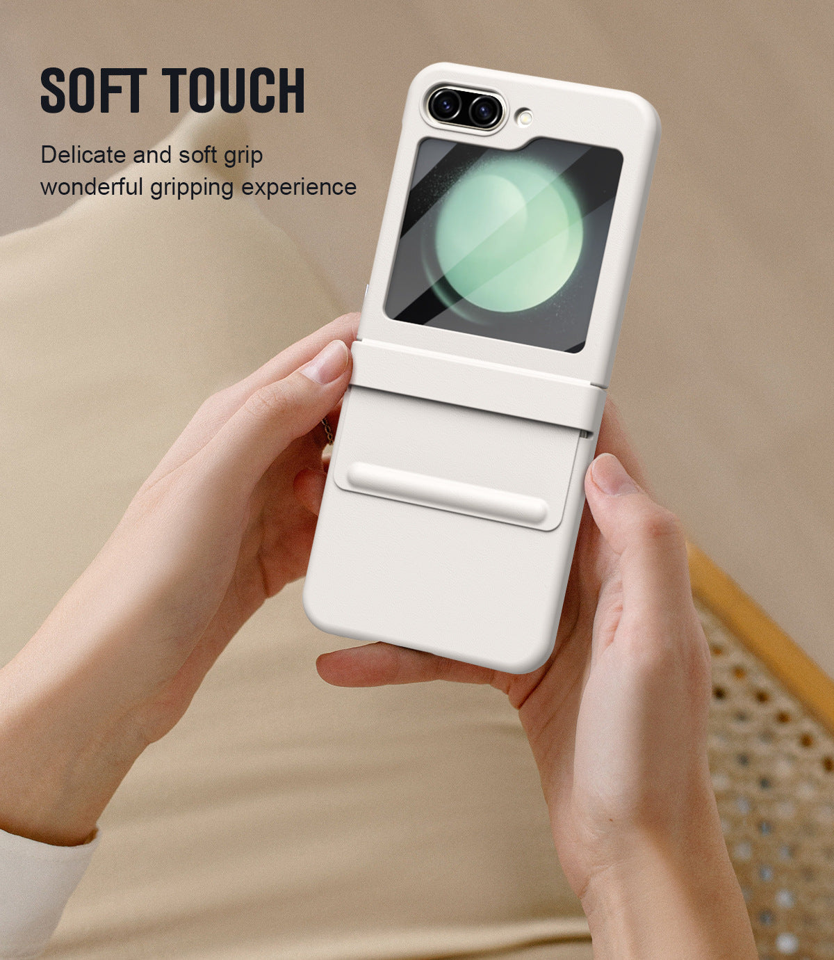 Samsung Galaxy Z Flip5 Leather Hinge Full Cover Protective Case