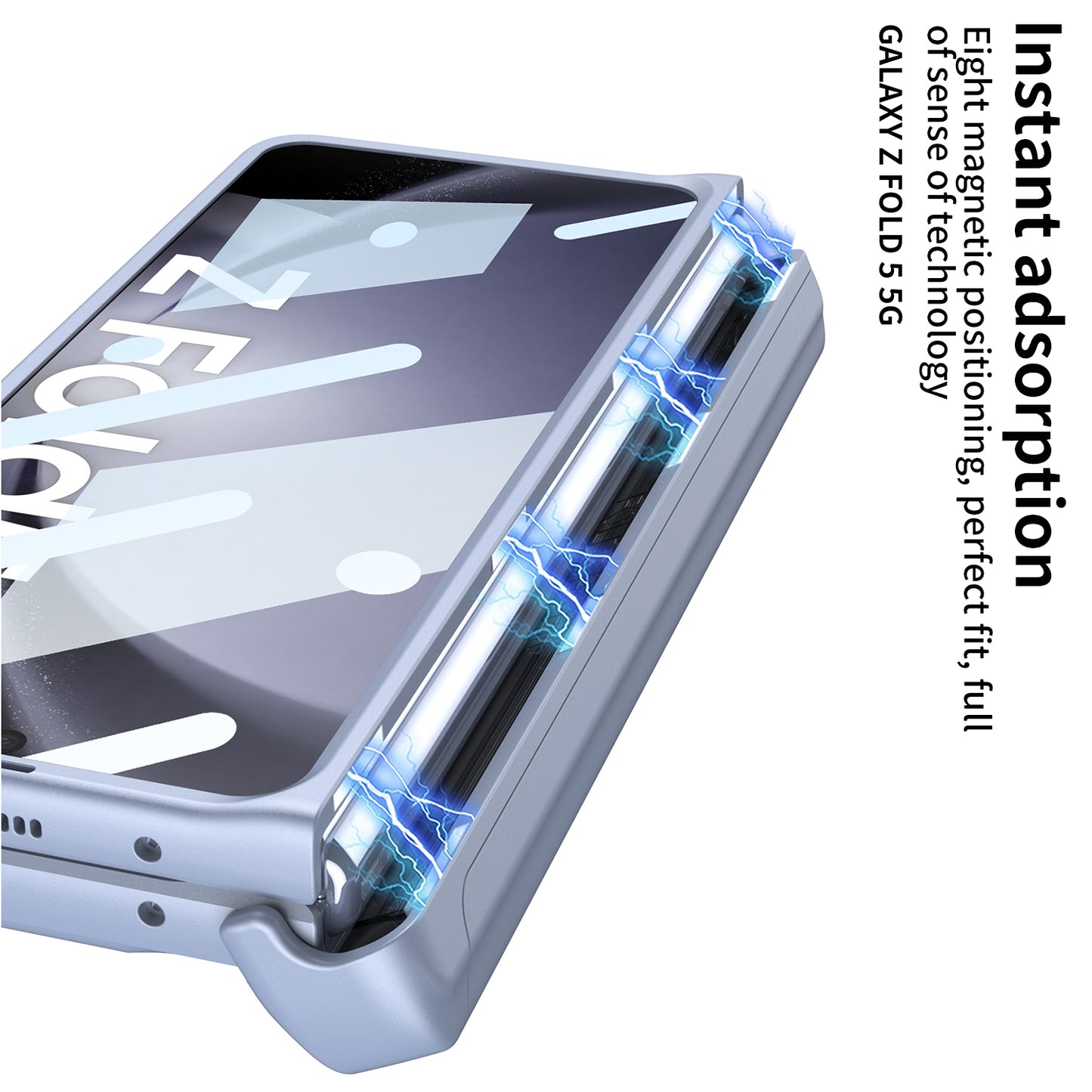Magnetic All-included Screen Tempered Glass Film Phone Cover With Slide S Pen Case For Samsung Galaxy Z Fold5