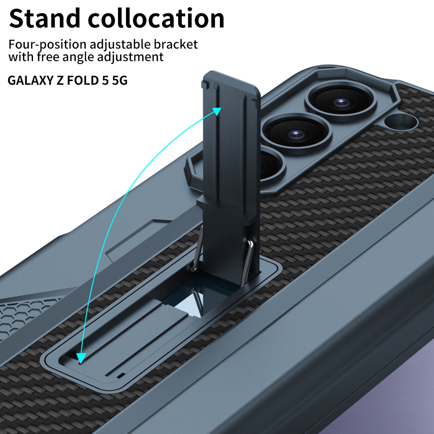 Magnetic All-included Screen Tempered Glass Film Phone Cover With Slide S Pen Case For Samsung Galaxy Z Fold5