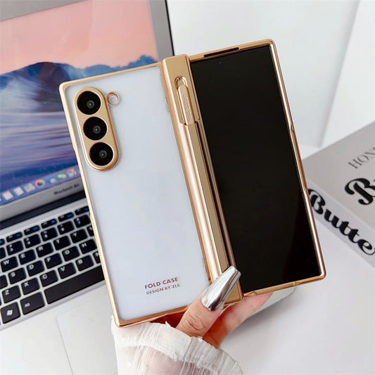 Enhanced Version of Magnetic All-included Screen Glass Film Case With S Pen Slot For Samsung Galaxy Z Fold6 + Stylus