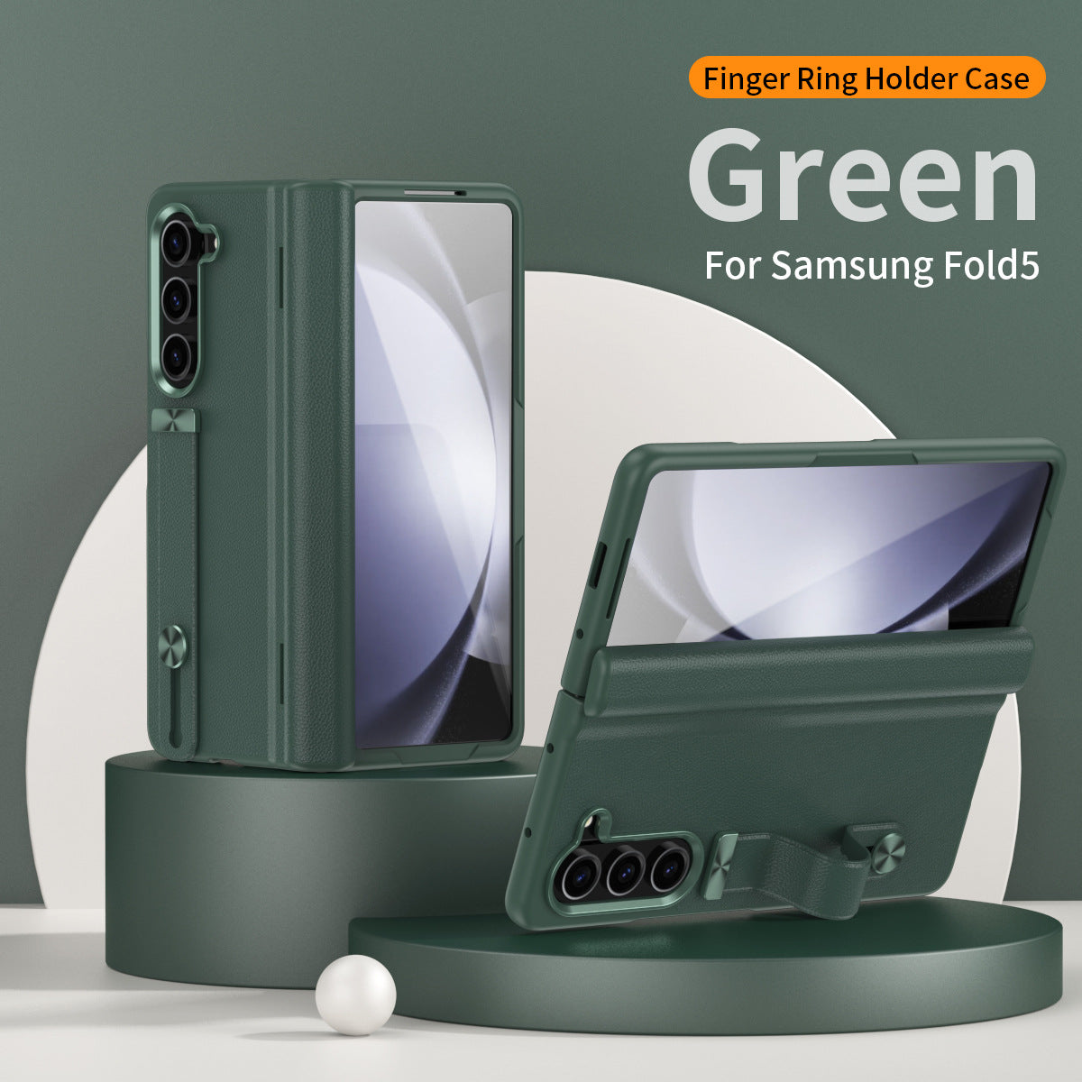 Luxury Waterproof Leather Wristband Stand Hinge Protective Case with Screen Protector For Samsung Galaxy Z Fold6 Fold5