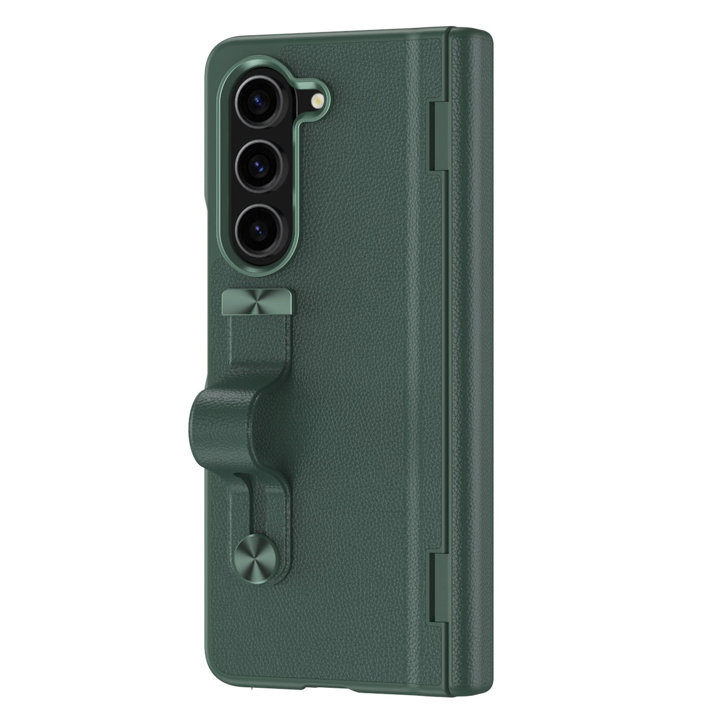 Luxury Waterproof Leather Wristband Stand Hinge Protective Case with Screen Protector For Samsung Galaxy Z Fold6 Fold5