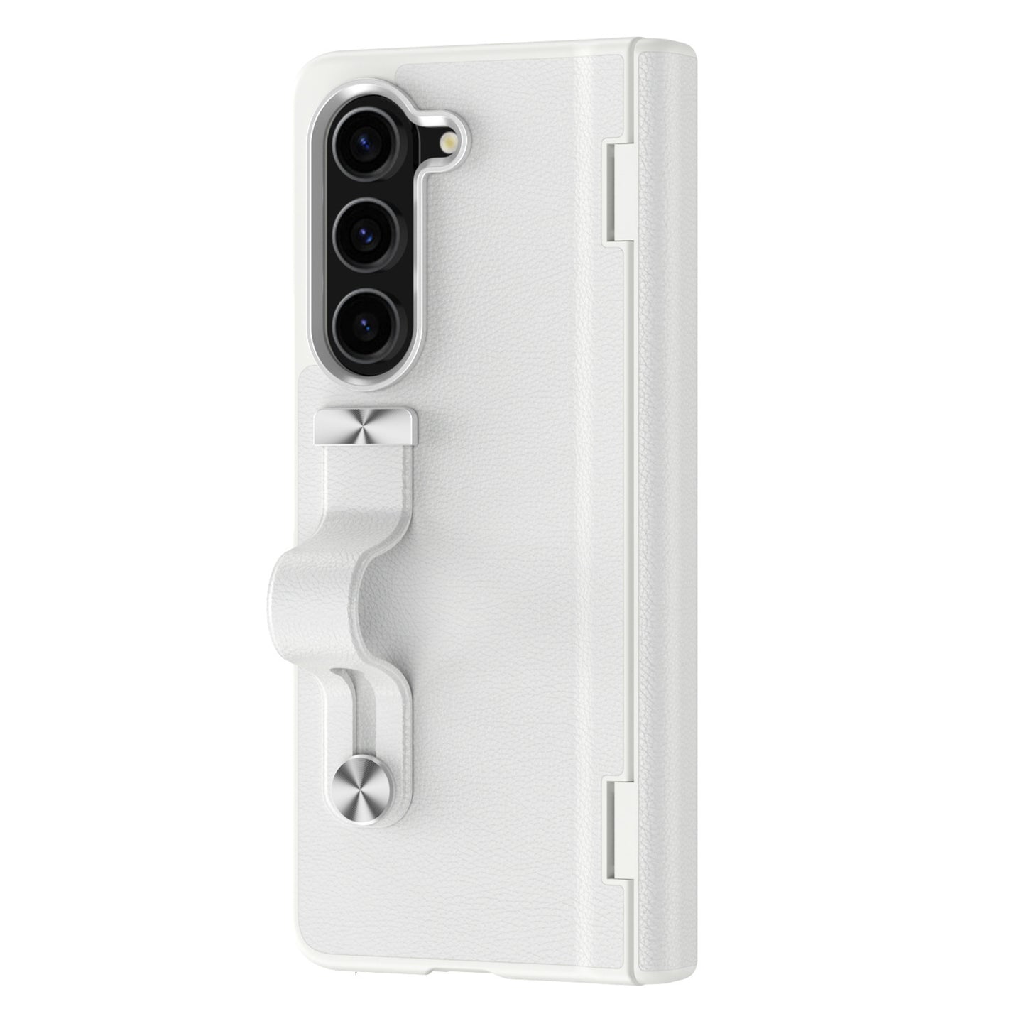 Luxury Waterproof Leather Wristband Stand Hinge Protective Case with Screen Protector For Samsung Galaxy Z Fold6 Fold5
