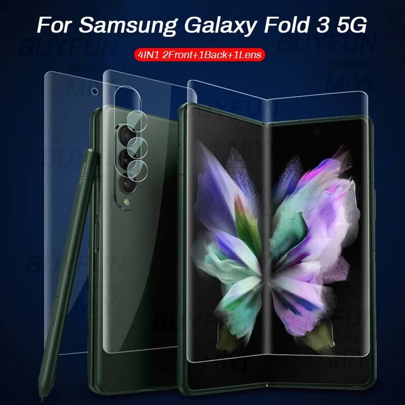 High-End Protective HD Hydrogel Film 4PCS - Samsung Galaxy Z Fold 3 5G Hydrogel Film Screen Protector
