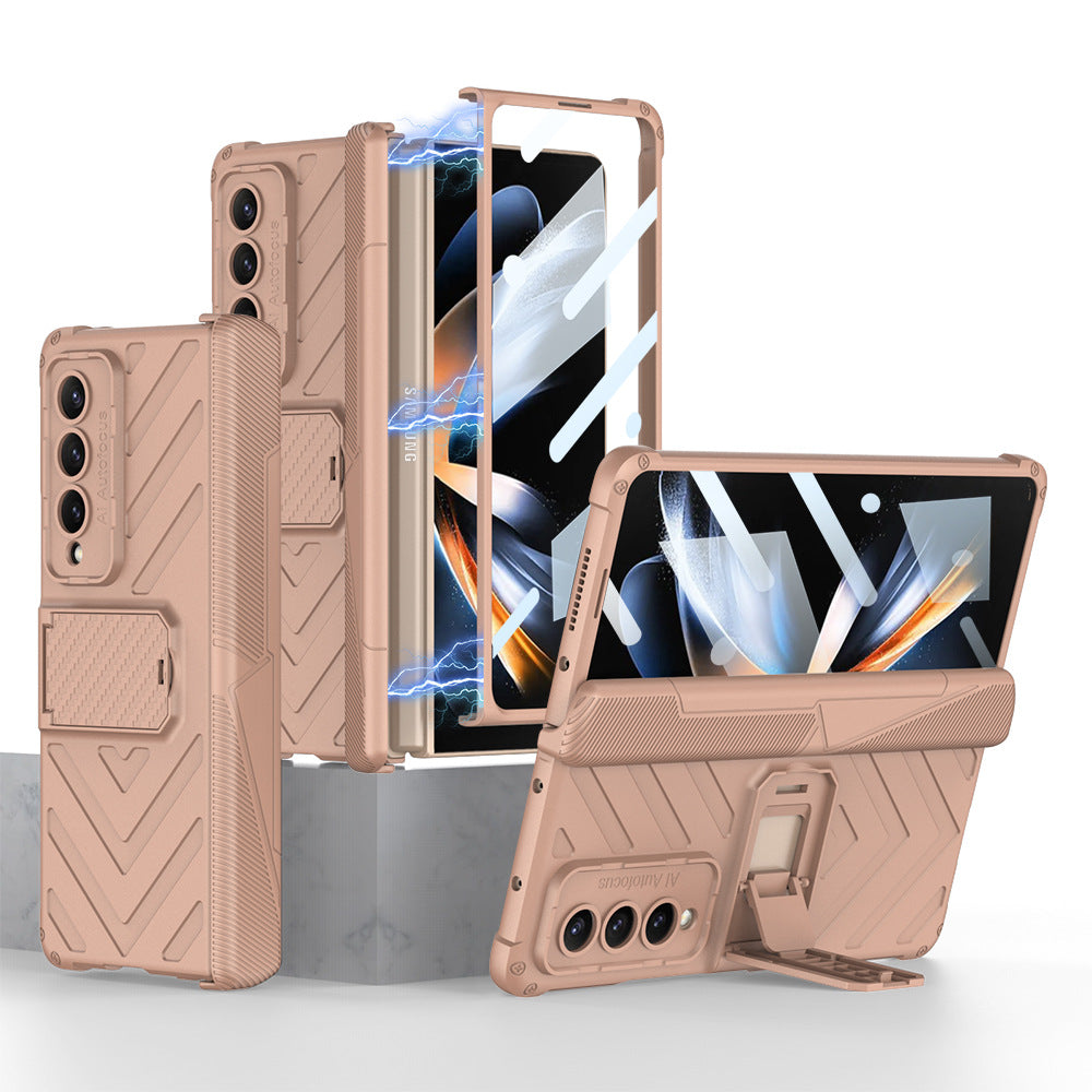 Magnetic Hinge Samsung Galaxy Z Fold4 5G Cover  With Film and Kickstand
