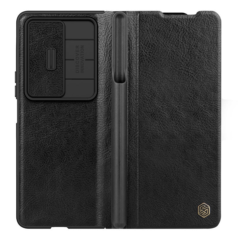 Full Protect Leather Case For Samsung Galaxy Z Fold4 5G with Camera Lens Protector