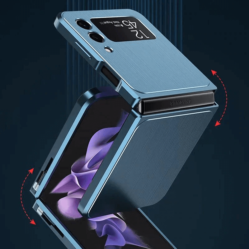 Samsung Galaxy Z Flip 3 Magnetic Brushed Metal Anti-fall Protective Cover For Galaxy Z Fold 3