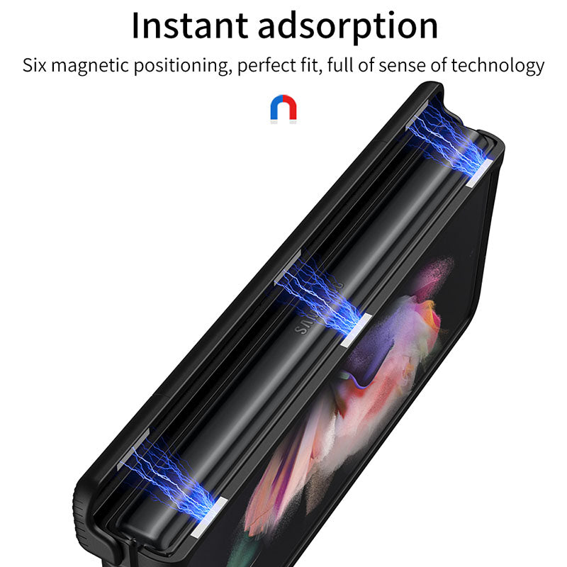 Magnetic Armor All-included Protective Cover With Hinge Holder For Samsung Galaxy Z Fold 3 5G / S22 series
