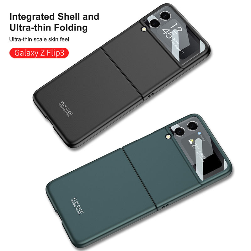 Ultra-Thin Matte Hard Cover For Samsung Galaxy Z Flip 3 5G Case With Back Screen Glass