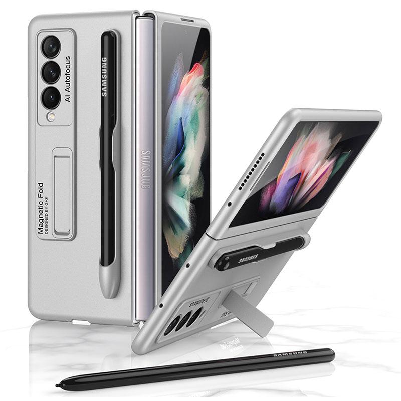 Magnetic Stand Holder Pen Slot Hard Protective Case For Samsung Z Fold 3 5G