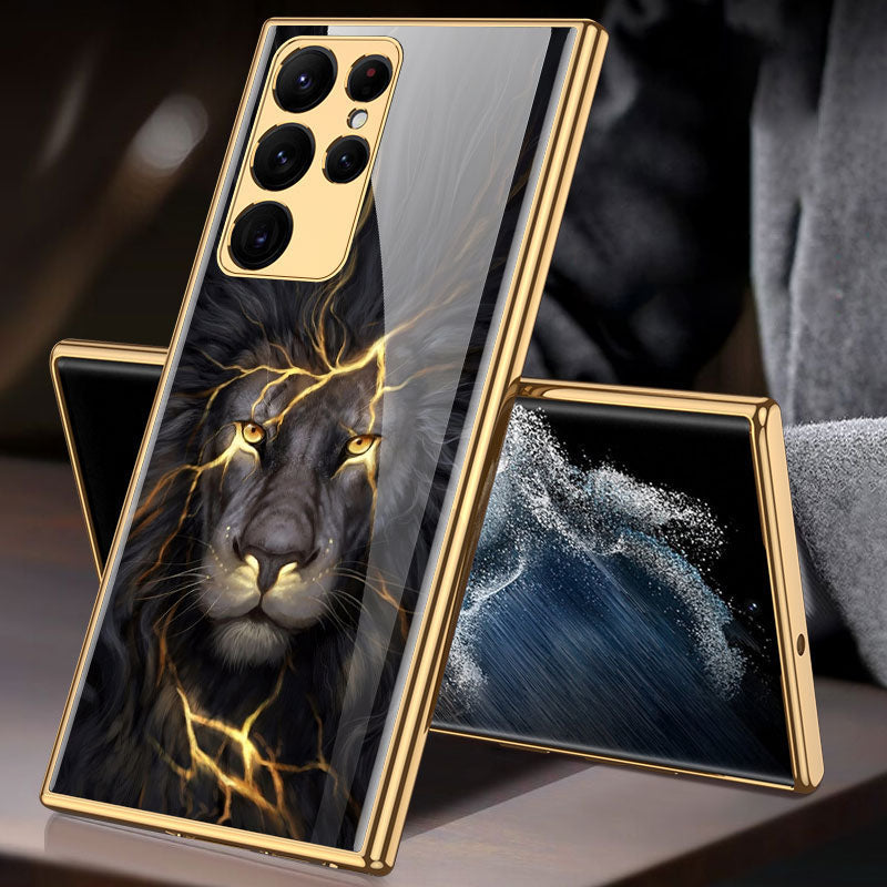 2022 Luxury Deer Pattern Camera All-inclusive Electroplating Process Case For Samsung S22 S21 Series pphonecover