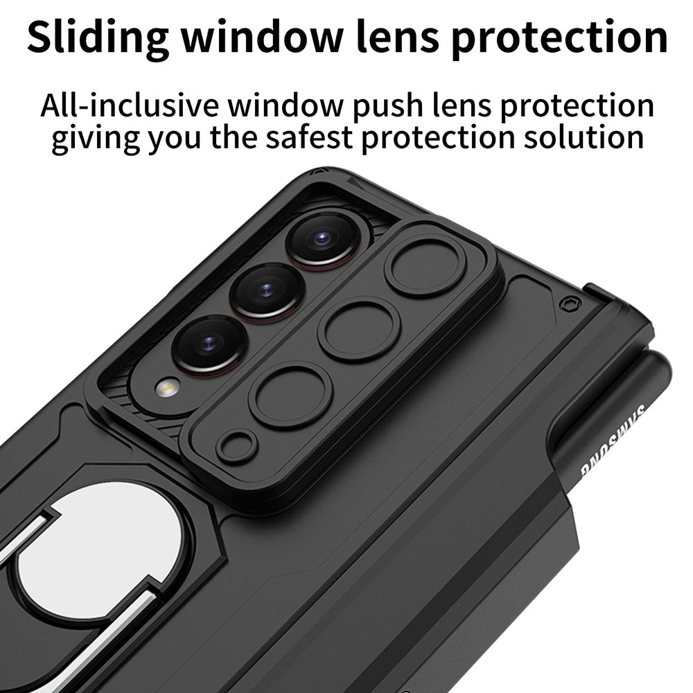 Magnetic Folding Armor Protective Case For Samsung Galaxy Z Fold 4 5G With Back Screen Protector