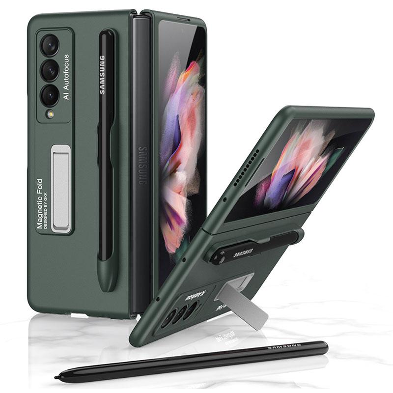 Magnetic Stand Holder Pen Slot Hard Protective Case For Samsung Z Fold 3 5G