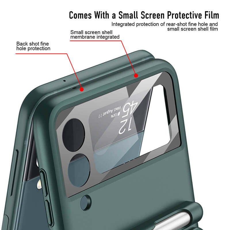 Magnetic All-included Shockproof Plastic Hard Cover For Samsung Galaxy Z Flip 3 5G