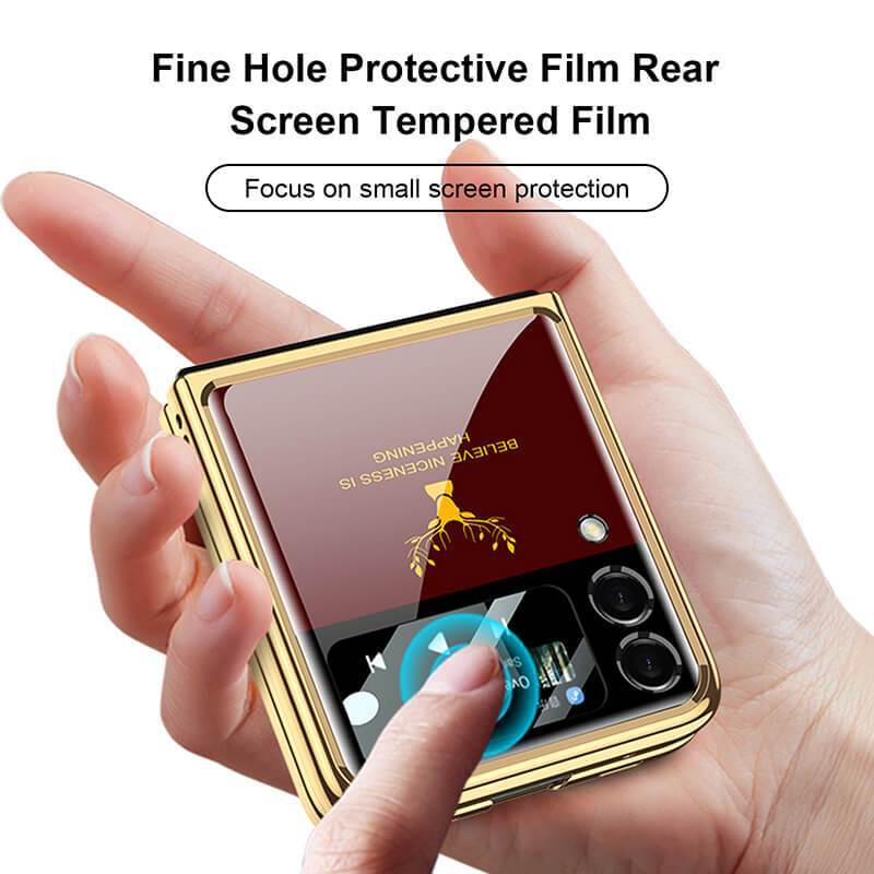 Luxury Deer Glass Samsung Z Flip 3 Case pphonecover