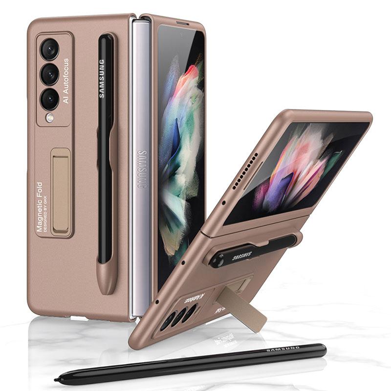 Magnetic Stand Holder Pen Slot Hard Protective Case For Samsung Z Fold 3 5G
