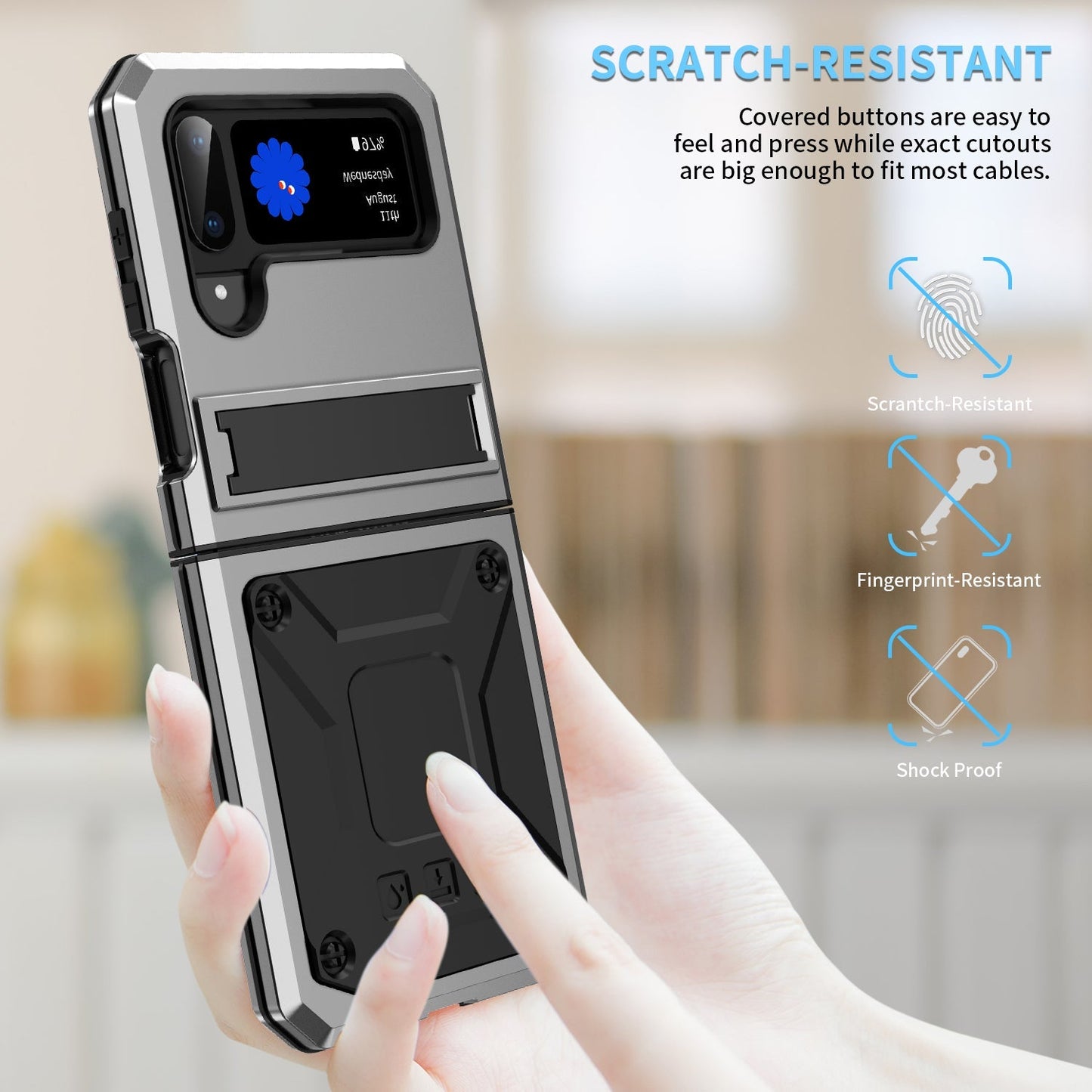 Aluminum Alloy Heavy Duty Military Protection Case For Samsung Galaxy Z Flip4 5G