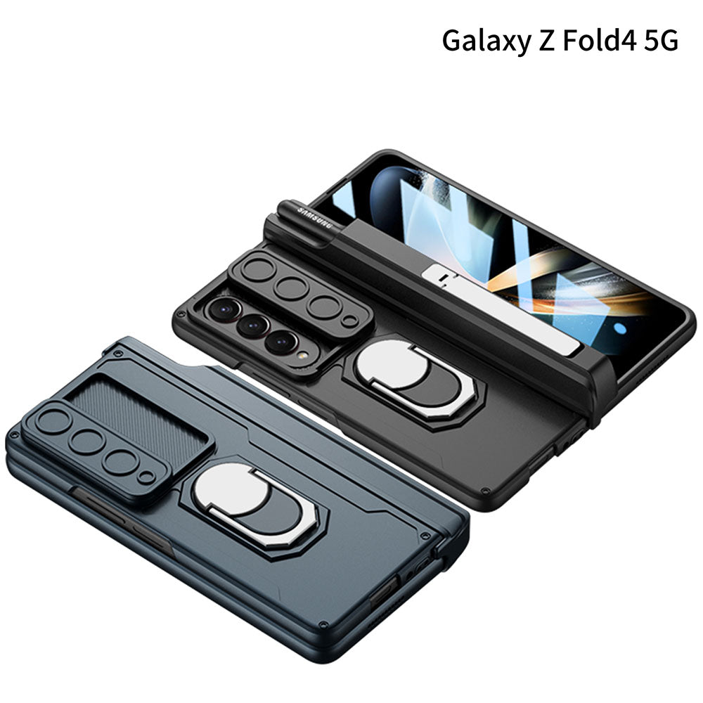 Magnetic Folding Armor Protective Case For Samsung Galaxy Z Fold 4 5G With Back Screen Protector
