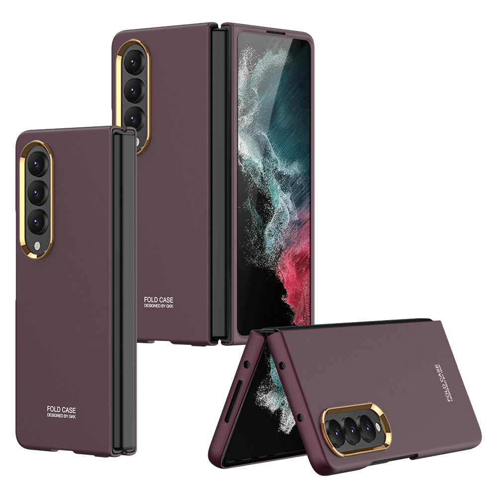 Full-Protection Hard Case With Electroplated lens Frame For Samsung Galaxy Z Fold4 5G
