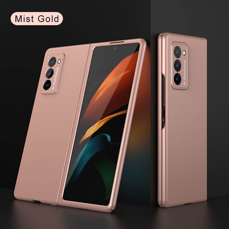 Luxury Plating Glass Case Anti-knock Protective Hard Edge Cover For Samsung Galaxy Z Fold 2 5G - VooChoice