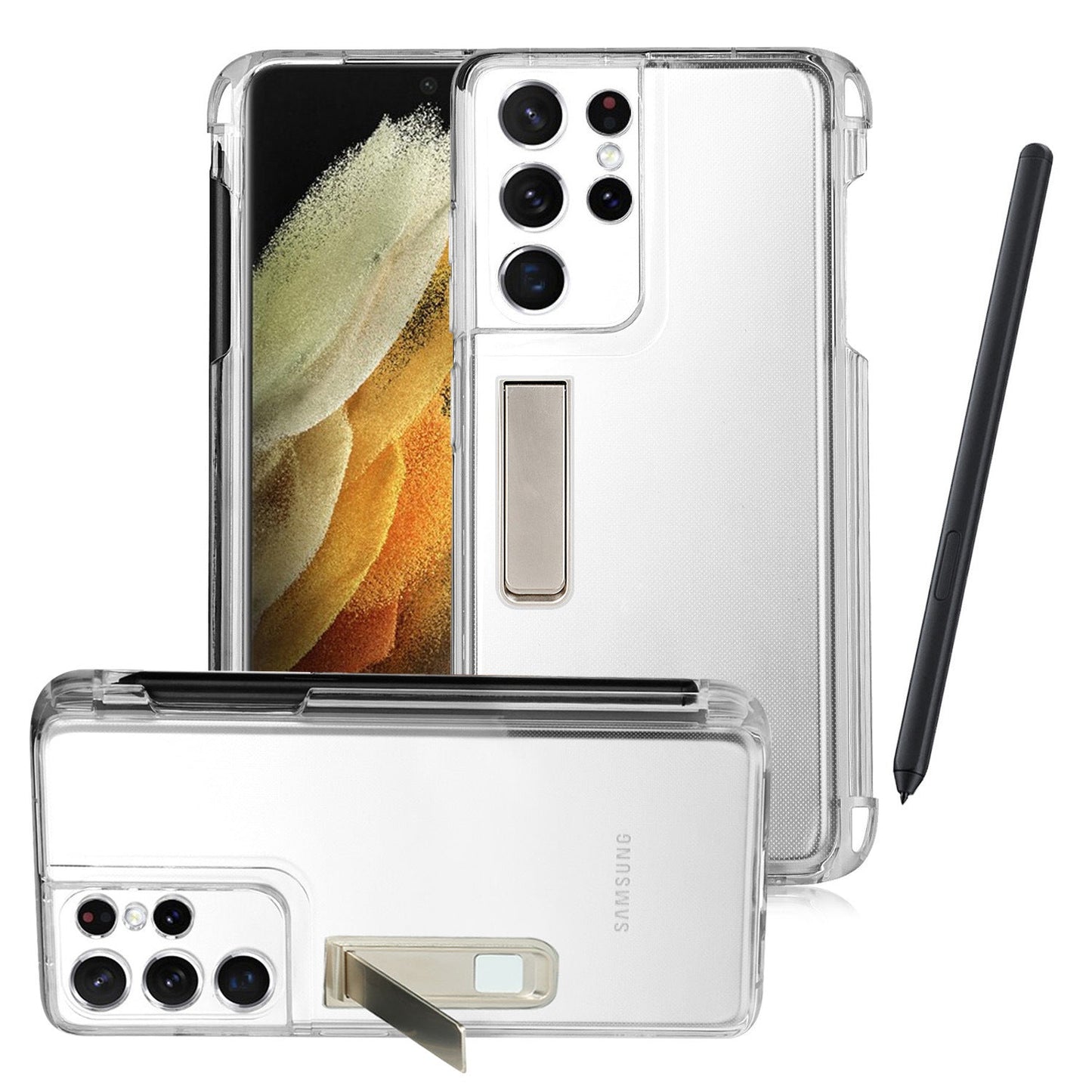 Magnet Kickstand Phone Case for Samsung Galaxy S21 Ultra