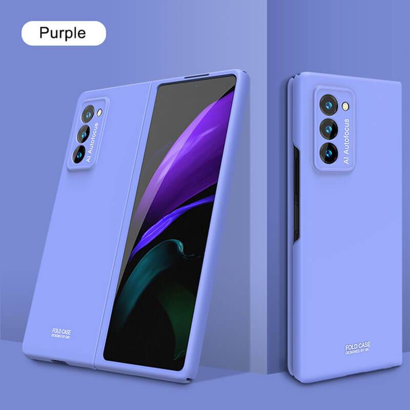 Luxury Plating Glass Case Anti-knock Protective Hard Edge Cover For Samsung Galaxy Z Fold 2 5G - VooChoice