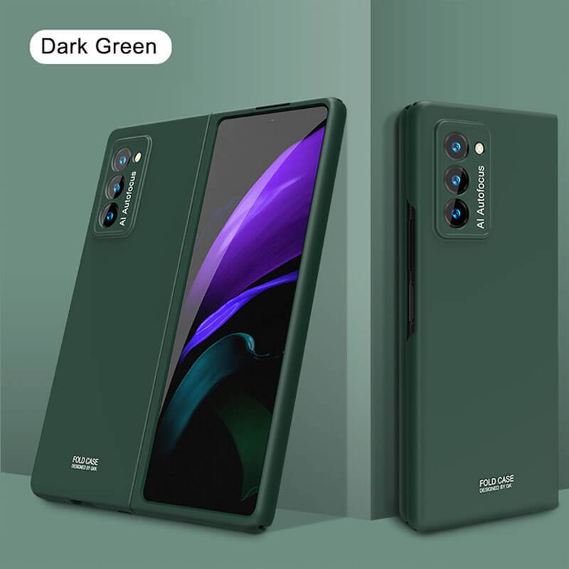Luxury Plating Glass Case Anti-knock Protective Hard Edge Cover For Samsung Galaxy Z Fold 2 5G - VooChoice