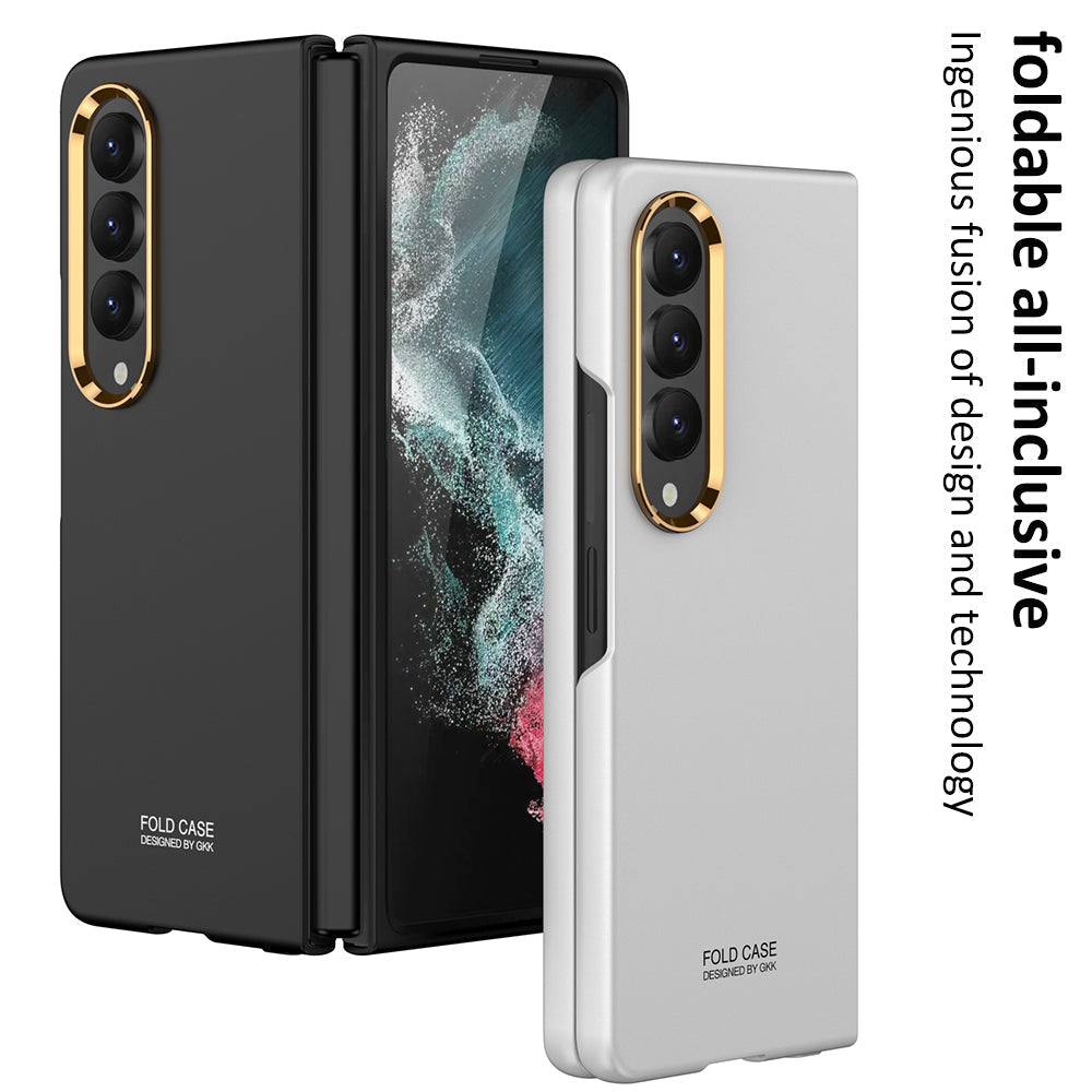 Full-Protection Hard Case With Electroplated lens Frame For Samsung Galaxy Z Fold4 5G