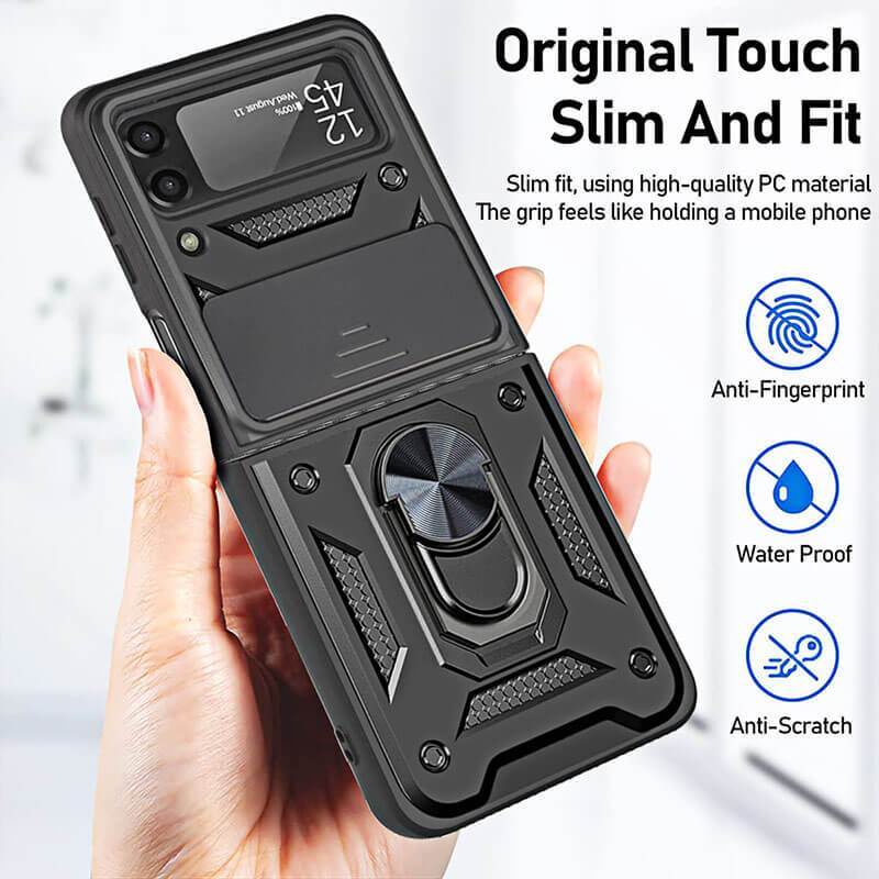 Drop Tested Cover with Magnetic Kickstand Car Mount Protective Case for Samsung Galaxy Z Flip 3 5G pphonecover