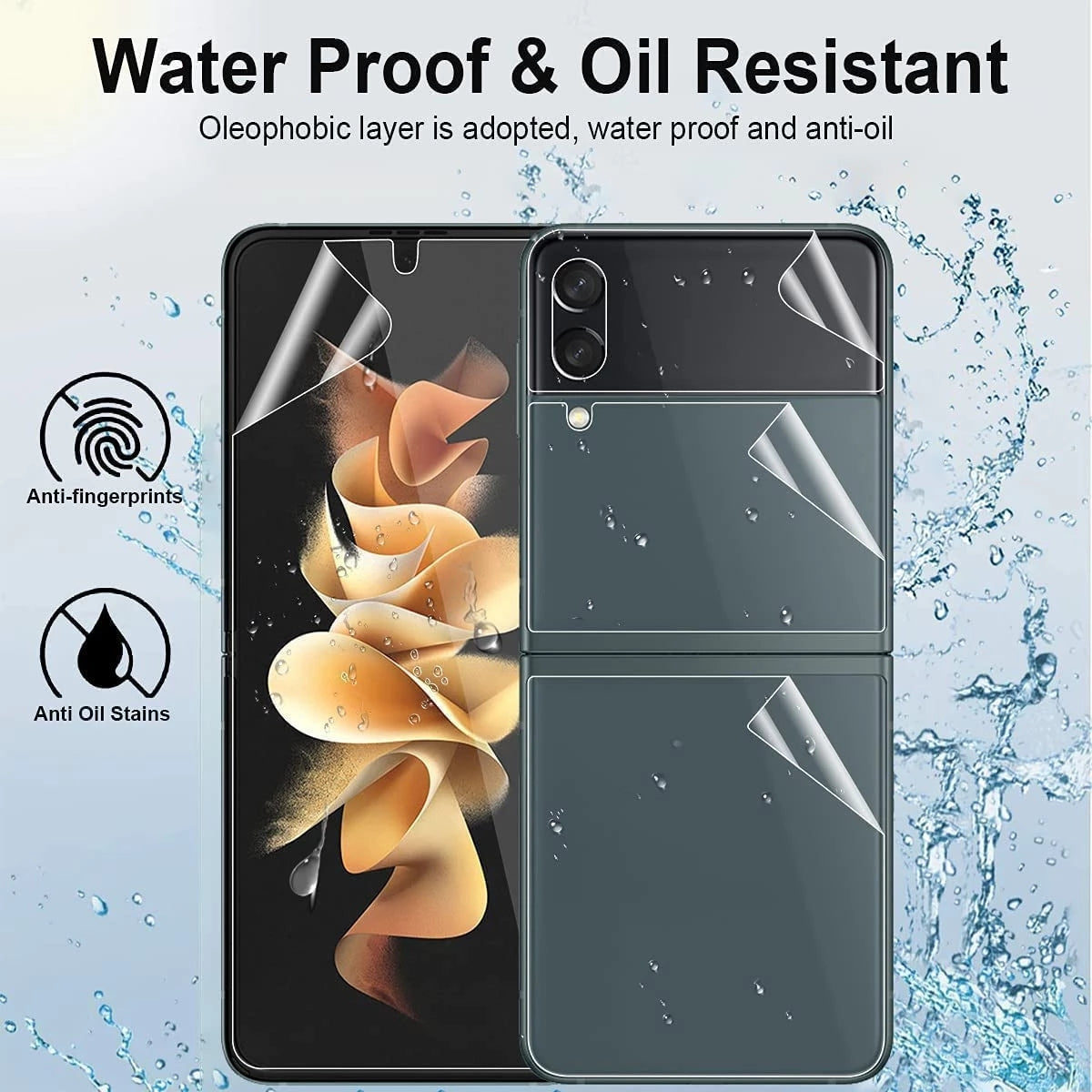 3 In 1 Hydrogel Film Screen Protector For Galaxy Z Flip 4 5G