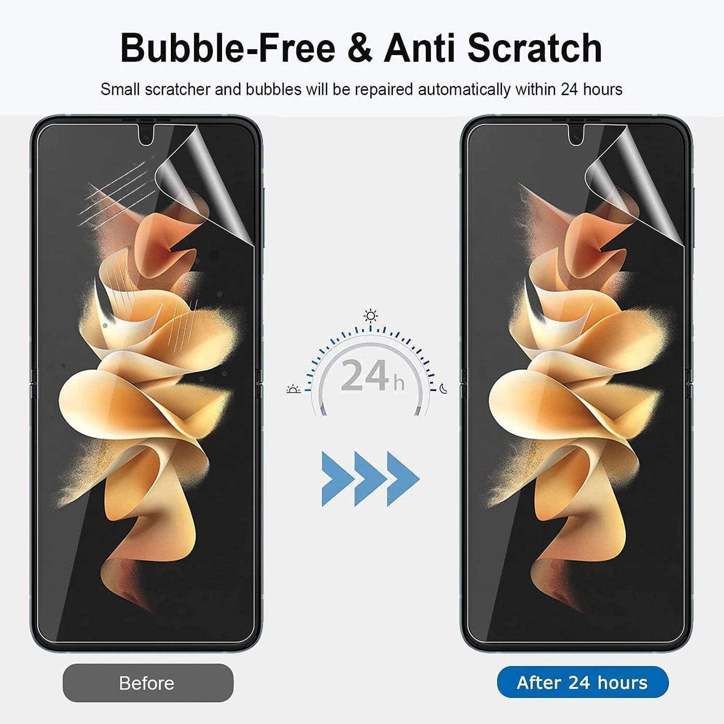 3 In 1 Hydrogel Film Screen Protector For Galaxy Z Flip 4 5G