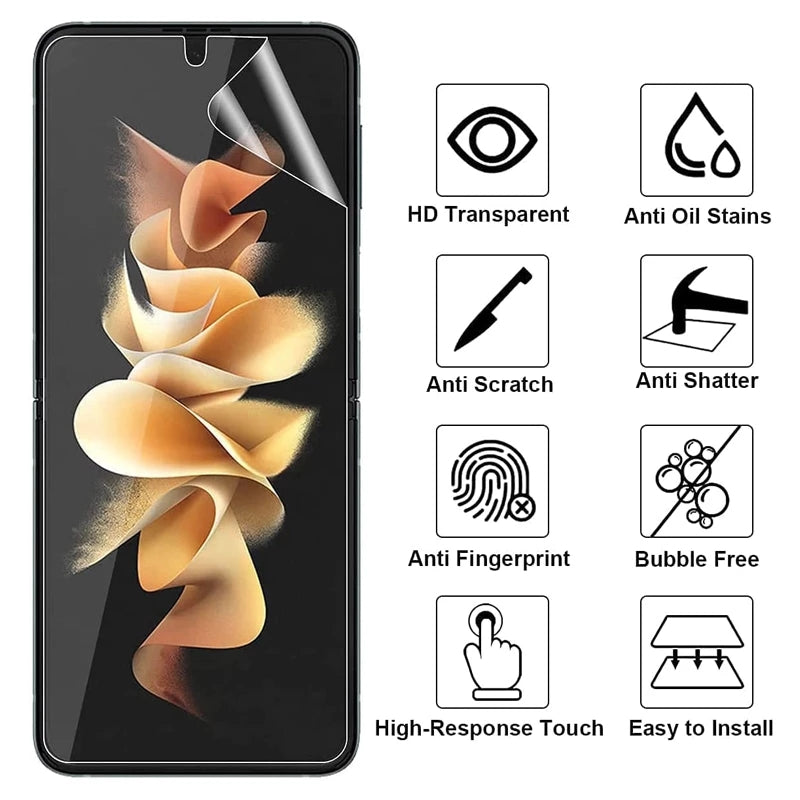 3 In 1 Hydrogel Film Screen Protector For Galaxy Z Flip 4 5G