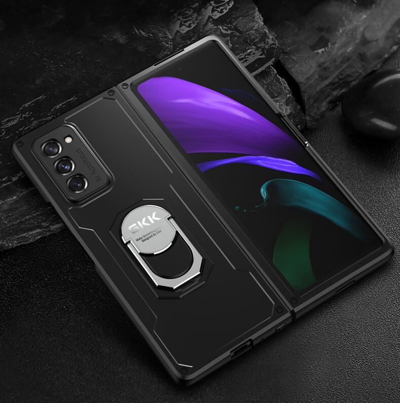 Luxury Plating Glass Case Anti-knock Protective Hard Edge Cover For Samsung Galaxy Z Fold 2 5G - VooChoice
