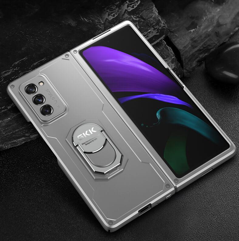 Luxury Plating Glass Case Anti-knock Protective Hard Edge Cover For Samsung Galaxy Z Fold 2 5G - VooChoice