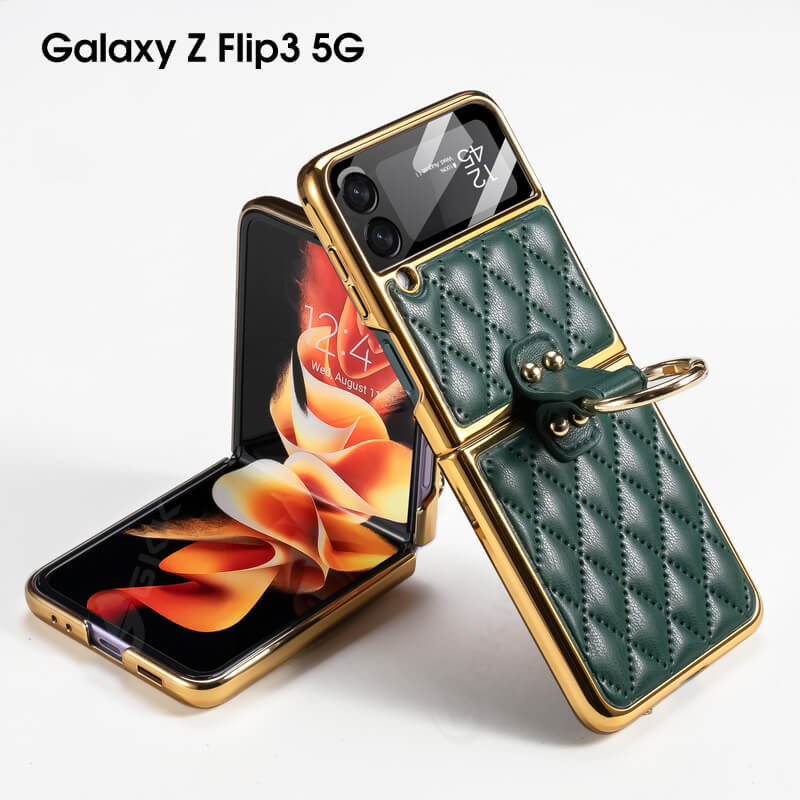 Creative Electroplating Diamond Protective Cover For Samsung Galaxy Z Flip 3 5G