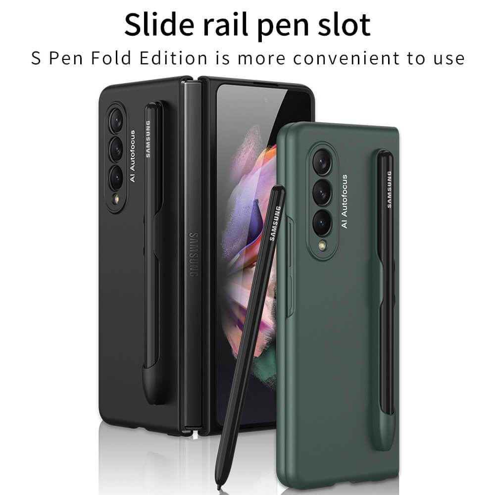 Ultra-thin Pen Slot Business Case for Samsung Galaxy Z Fold 3 5G