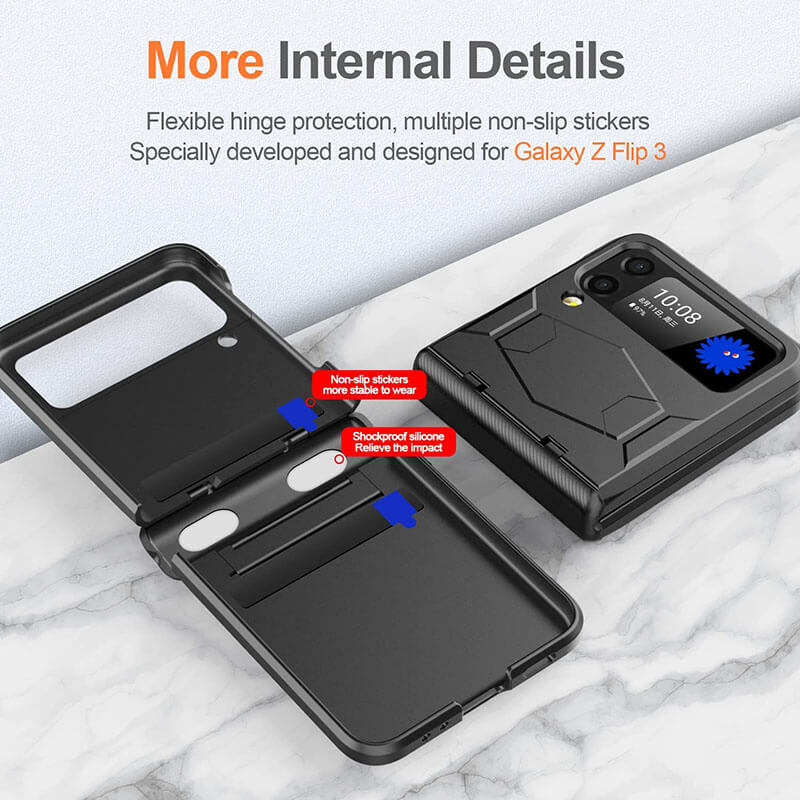 Armor Shockproof Hinge Protective Case Compatible for Samsung Galaxy Z Flip 3 5G pphonecover