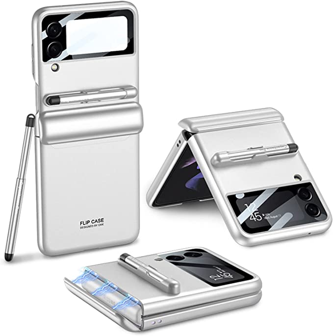 Magnetic Hinge Full Protection Galaxy Flip4 5G Case With Capacitive Pen