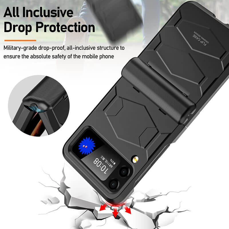 Armor Shockproof Hinge Protective Case Compatible for Samsung Galaxy Z Flip 3 5G pphonecover