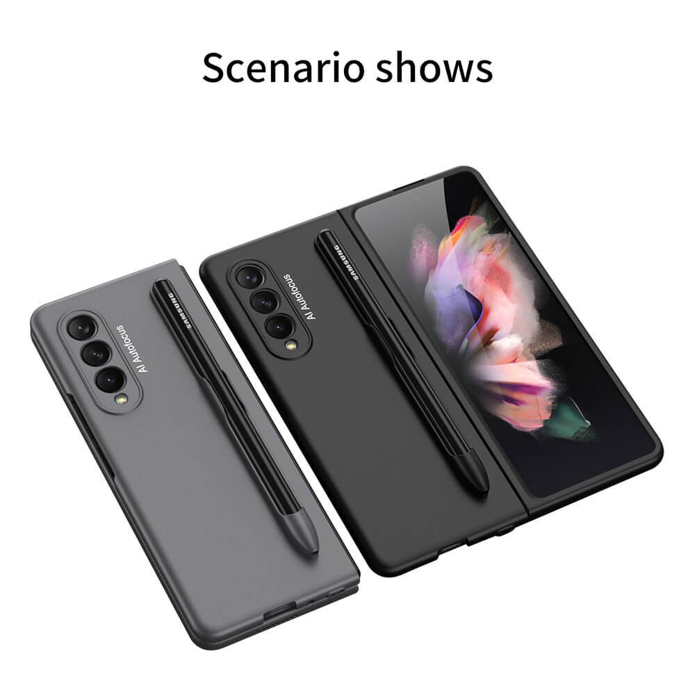 Ultra-thin Pen Slot Business Case for Samsung Galaxy Z Fold 3 5G