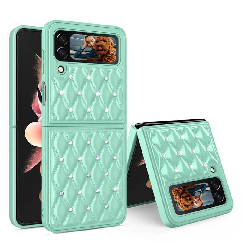 Creative Electroplating Diamond Protective Cover For Samsung Galaxy Z Flip 3 5G pphonecover