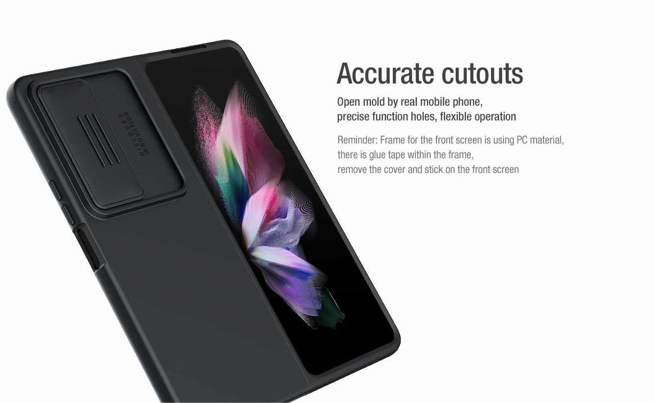 Liquid Silicone Samsung Galaxy Z Fold4 5G Case With Camera Lens Protector