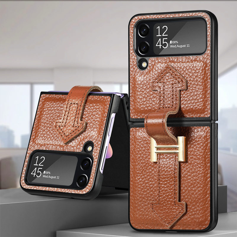 Ultra-Thin Folding Leather Samsung Galaxy Z Flip4 5G Case