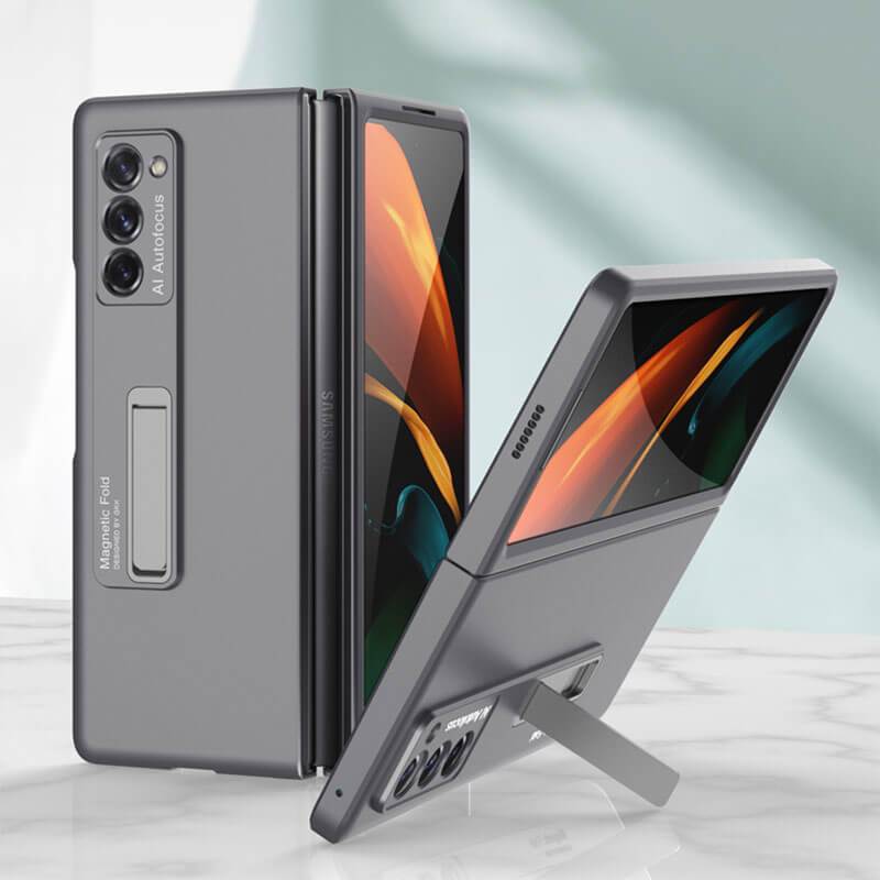 Luxury Plating Glass Case Anti-knock Protective Hard Edge Cover For Samsung Galaxy Z Fold 2 5G - VooChoice