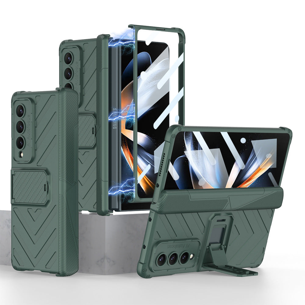 Magnetic Hinge Samsung Galaxy Z Fold4 5G Cover  With Film and Kickstand