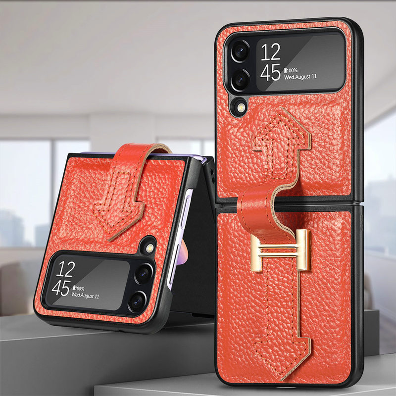 Ultra-Thin Folding Leather Samsung Galaxy Z Flip4 5G Case