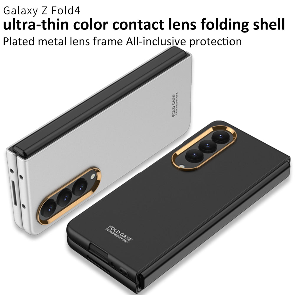 Full-Protection Hard Case With Electroplated lens Frame For Samsung Galaxy Z Fold4 5G