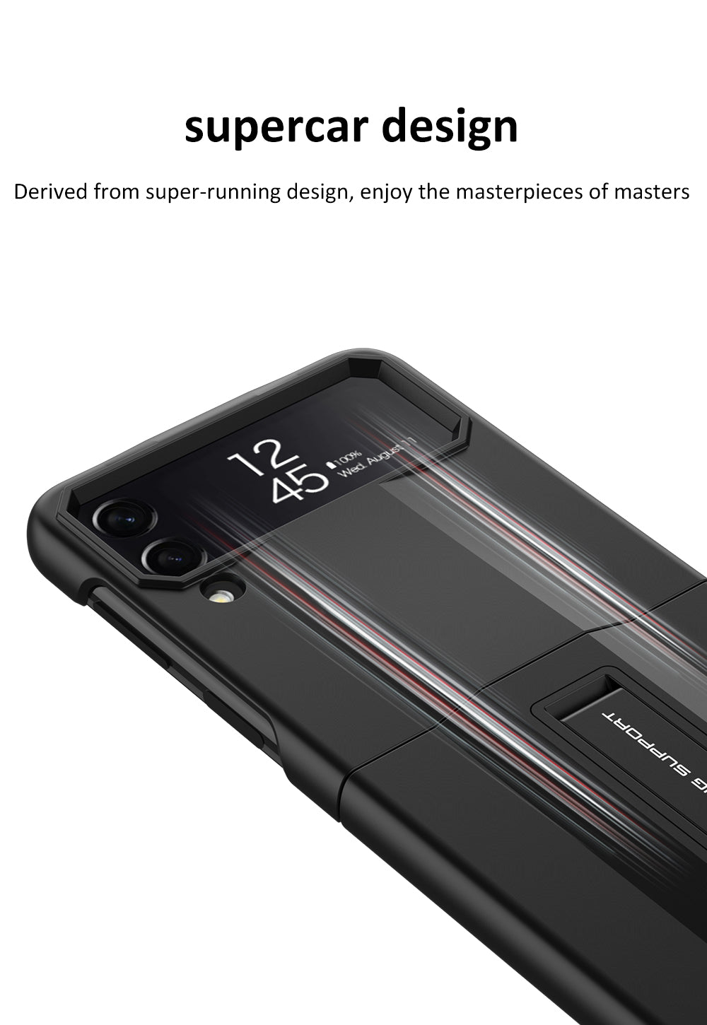 Full Protection Shockproof Phone Case With Folding Stand For Samsung Galaxy Z Flip4 5G