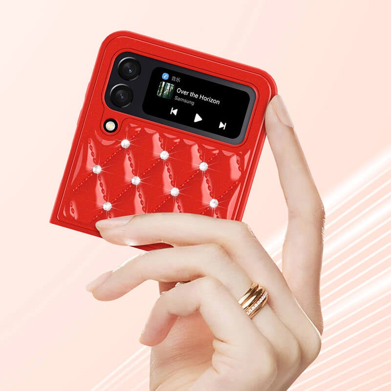 Creative Electroplating Diamond Protective Cover For Samsung Galaxy Z Flip 3 5G pphonecover