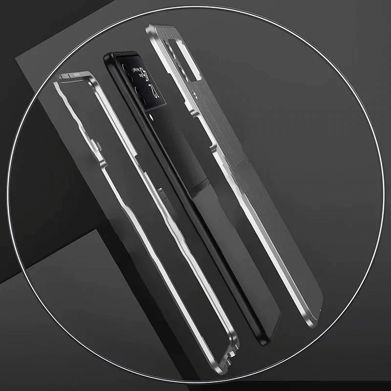 Samsung Galaxy Z Flip 3 Magnetic Brushed Metal Anti-fall Protective Cover For Galaxy Z Fold 3